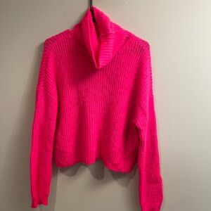 SO Hot Pink Turtleneck Sweater